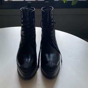 Black combat boot | Emeline